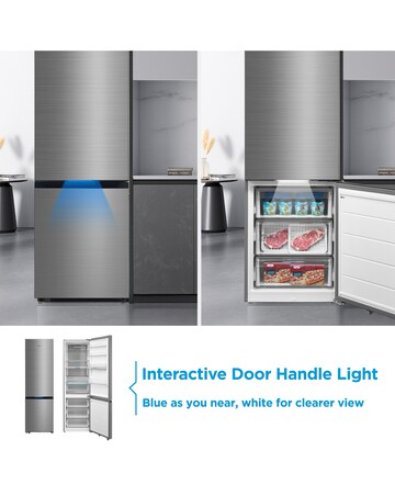 Midea Large Capacity Combi Fridge Freezer - Inox + Installation