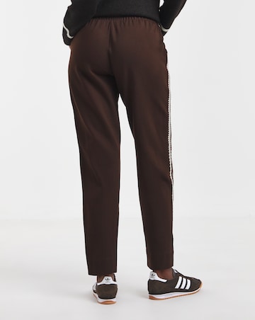 Tapered Side Stripe Ponte Trouser