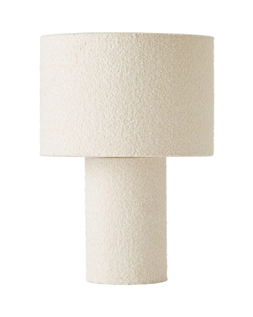ValueLights Ash Natural Boucle Table Lamp