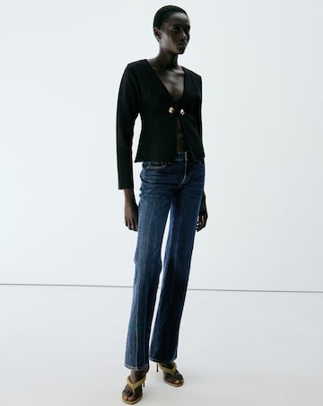 Mango Knitted Jacket With Jewel Buttons