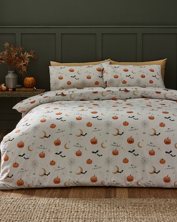 Catherine Lansfield Halloween Highland Cow Duvet Cover Set
