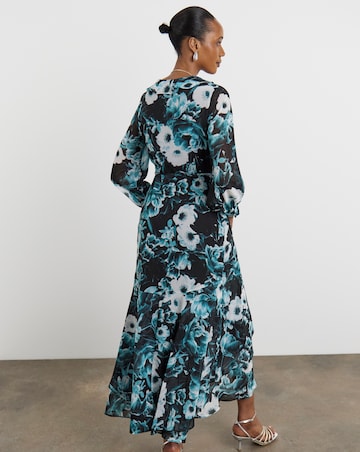 Joanna Hope Printed Wrap Maxi Dress