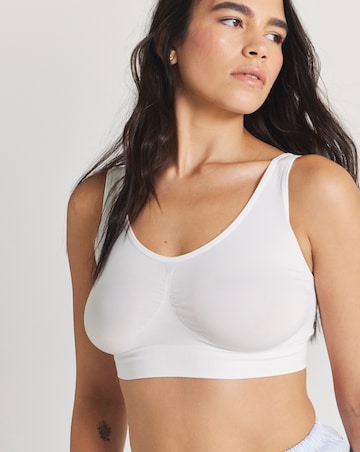Pretty Secrets (3 Pack) Comfort Tops (Fits A-D) White/White/White