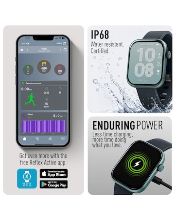 Reflex Active Spectre Silicone Strap Smart Watch - Cool Grey