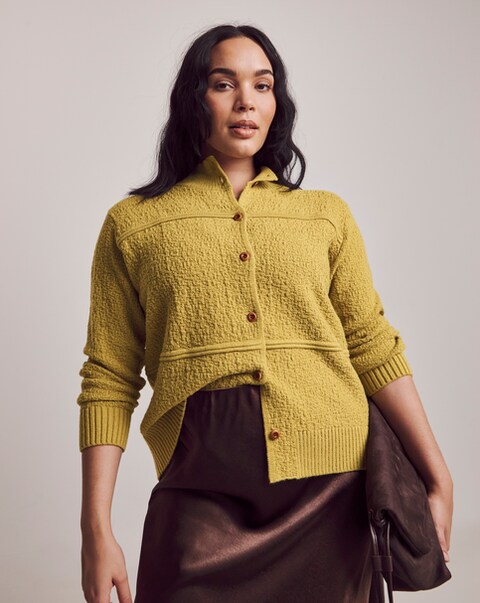 Julipa Ochre Knitted Cardigan