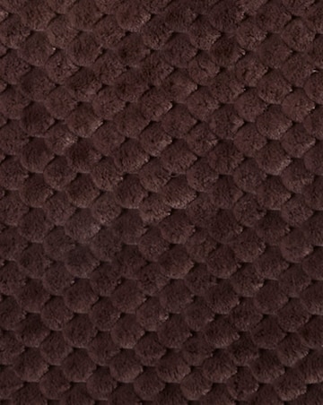 Scallop Faux Fur Throw - Chocolate