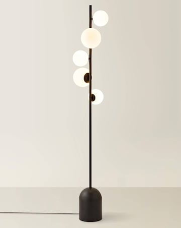 ValueLights Marlow Matte Black Multi Arm Floor Lamp
