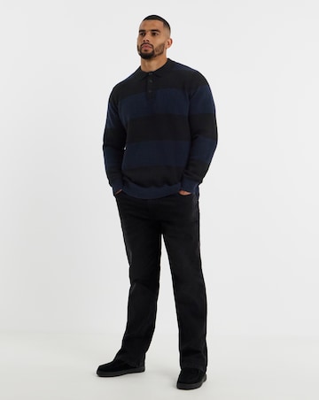Stripe Slouch Knitted Polo