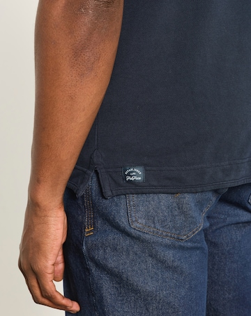 FatFace Short Sleeve Pique Polo - Navy