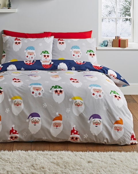 Catherine Lansfield Christmas Santa Spec-Tacular Duvet Cover Set