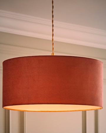 ValueLights Ashley Pink Velvet Squat Drum Shade