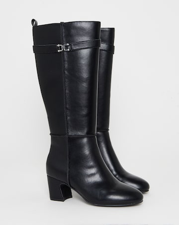 Wendy Knee High Block Heel Boots - Wide Fit (E) & Curvy Calf