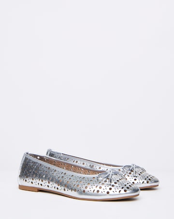 Hope Laser Cut Ballerinas - Wide Fit (E)