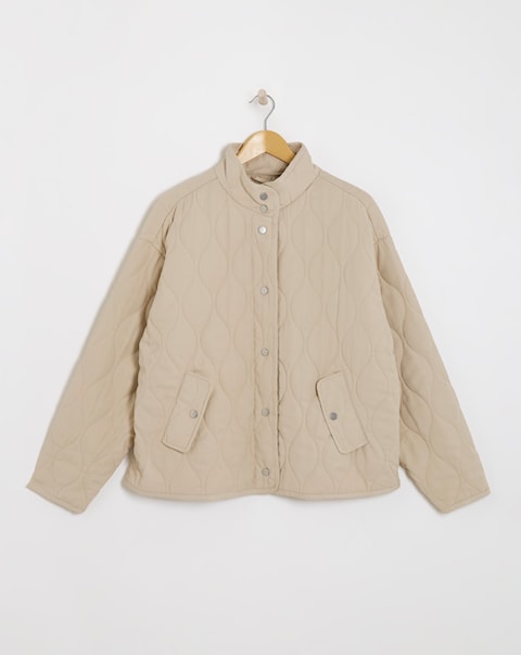 Washed Quilted Short Jacket