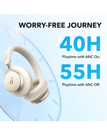 Soundcore Space One Noise Cancelling Over-Ear Headphones - White