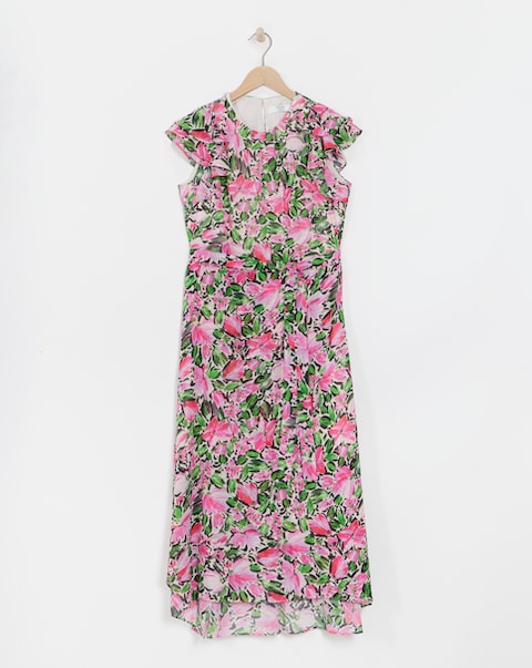 Joanna Hope Ruffle Shoulder Dress