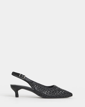 Bolero Woven Pointed Toe Slingbacks - Wide Fit (E)