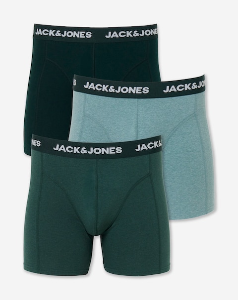 JACK & JONES Fax 3 Pack Trunks - Green Multi
