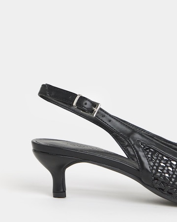 Bolero Woven Pointed Toe Slingbacks - Wide Fit (E)