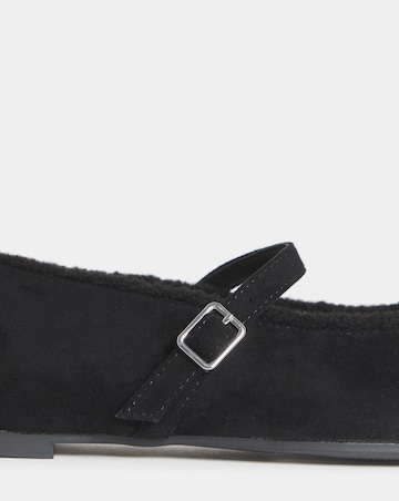 Marisol Fur Lined Mary Jane Shoes - Wide Fit (E)