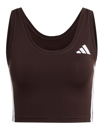 adidas Train Essentials 3 Stripes Cropped Tank Top