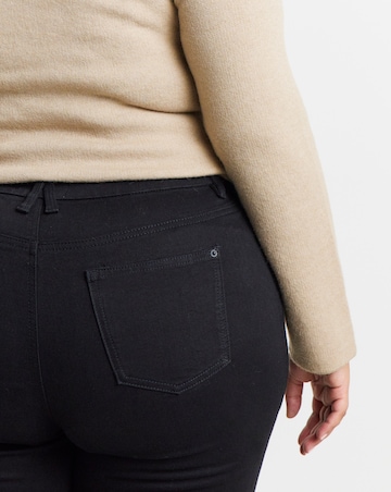 Black Stretch Denim Slim Leg Jeans