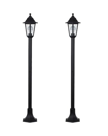 ValueLights Mayfair 2 Pack 1.2m IP44 Outdoor Lamp Post Lights - Bulbs Included