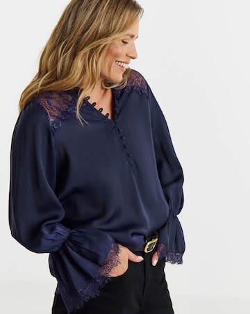 Blackberry Lace Panel Blouse