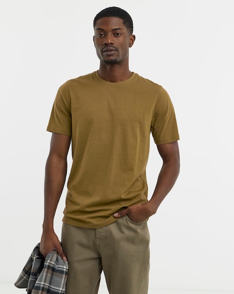 Pure Cotton Crew Neck T-Shirt Long