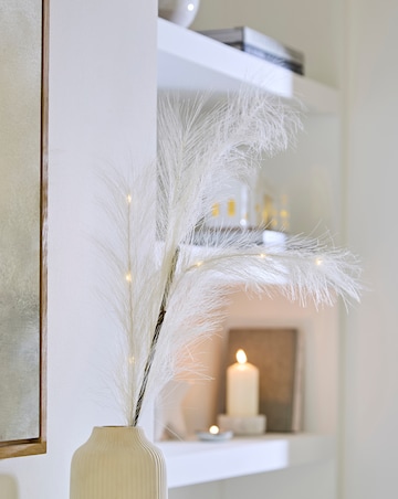 LED White Pampas Grass Picks - 80cm