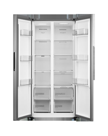 Midea American Side-by-Side Fridge Freezer - Inox + Installation