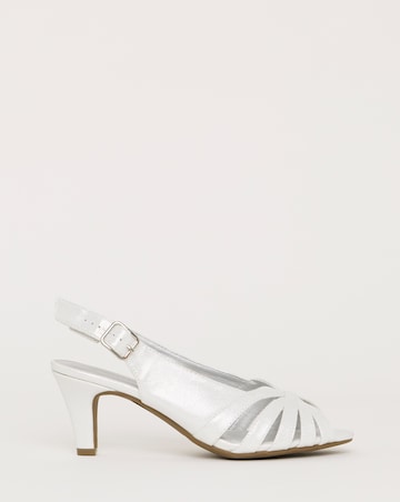 Lisbon Peep Toe Slingback Shoes - Wide Fit (E)