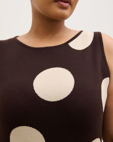 Pretty Lavish Sarover Polka Dot Maxi Knit Dress