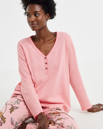 Julipa Pointelle Henley Floral Pyjama Set
