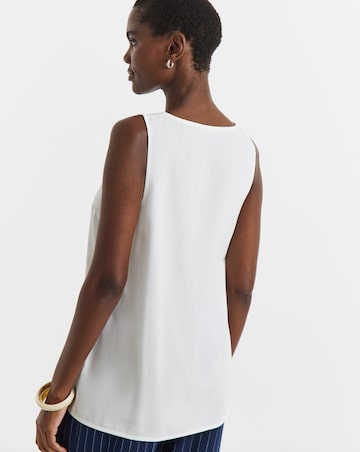 V Neck Woven Vest