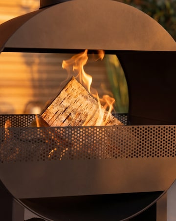 Charles Bentley Black Steel Chimenea