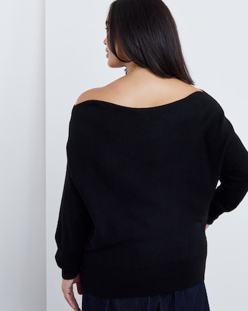 Slash Neck Cinched Jumper