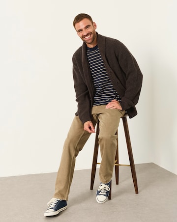 FatFace Ember Shawl Neck Cardigan - Chocolate Brown