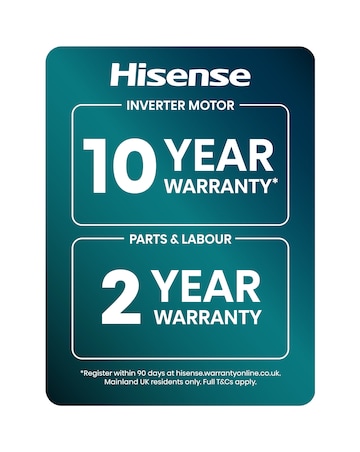 Hisense 3i 9kg 1400rpm KitchenFit Washing Machine White