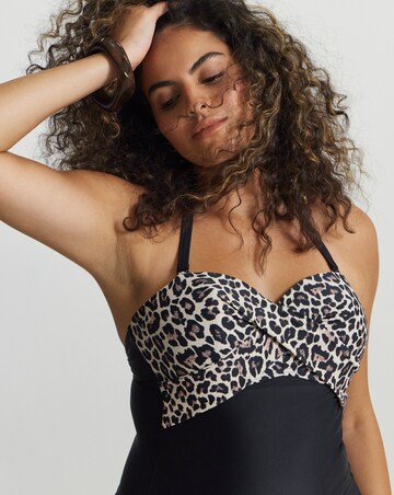 Figleaves Tailor Underwired Tummy Control Swimsuit Longer Length