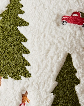 Catherine Lansfield Cosy Boucle Christmas Trees Cushion