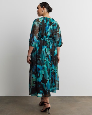 Joanna Hope Printed Mesh Maxi Dress