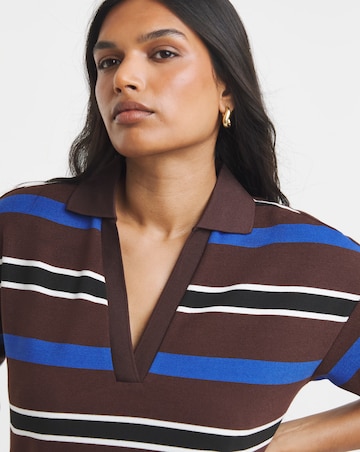 Collared Stripe Boxy Rugby Dress