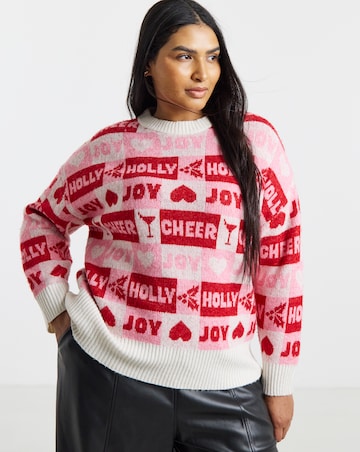 Festive Cheer Patchwork Christmas Jumper