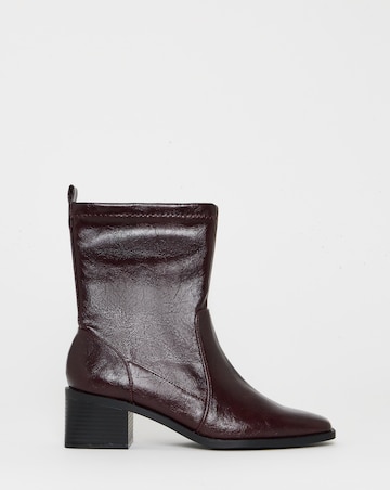 Kendal Block Heel Ankle Sock Boots - Wide Fit (E)