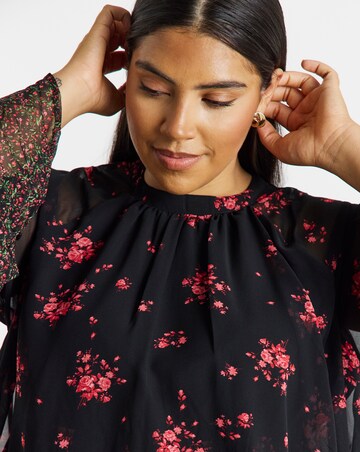 Simply Be Mixed Print Skater Dress