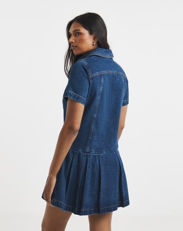 Mid Wash Denim Mod Dress