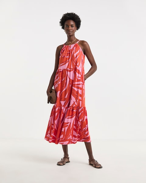 Jersey Halter Neck Maxi Dress