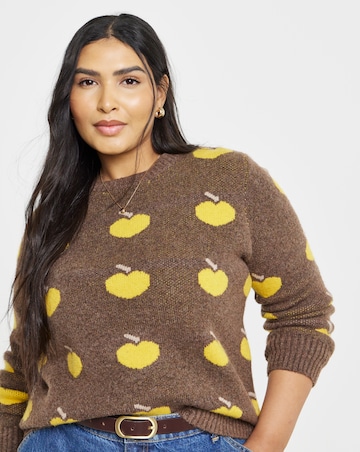 Apple Design Crew Neck Jumper