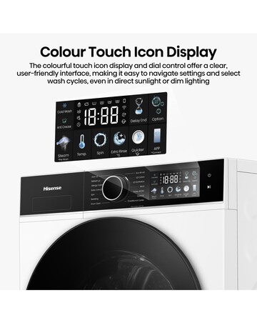 Hisense 3i 9kg 1400rpm KitchenFit Washing Machine White
